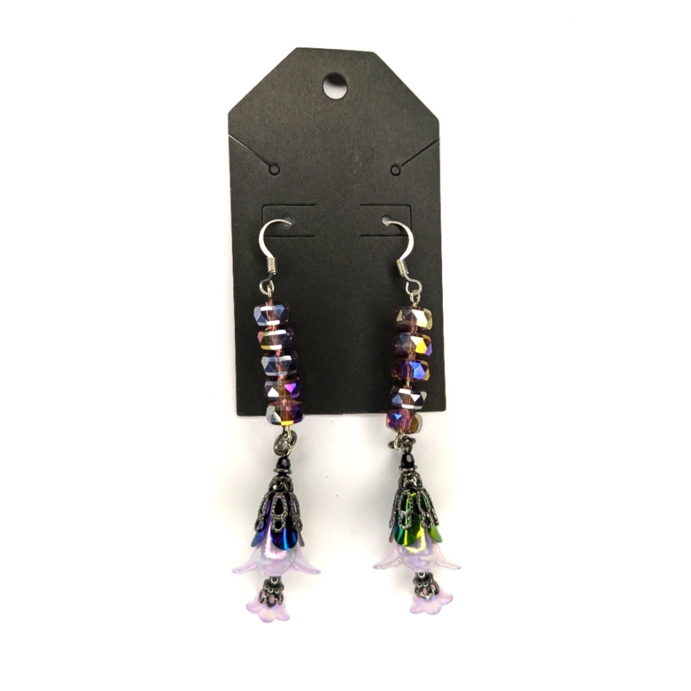 Iridescent Flower Earrings